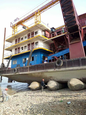 ISO 14409 স্ট্যান্ডার্ড শিপ রাবার এয়ারব্যাগ বিল্ডিং ব্ল্যাক বোট লঞ্চিং এয়ারব্যাগ